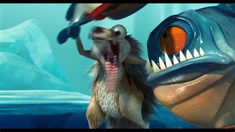 Scrat Fights With Fish Ice Age 2 2006 Youtube