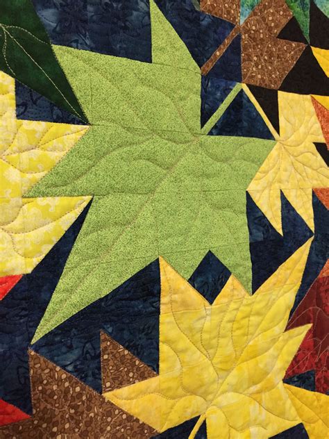 Fall Leaves Detail Autumn Leaves Quilts Quilt Making