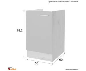 Flex Well Spülenunterschrank ohne Arbeitsplatte 50 cm breit Weiß Witus