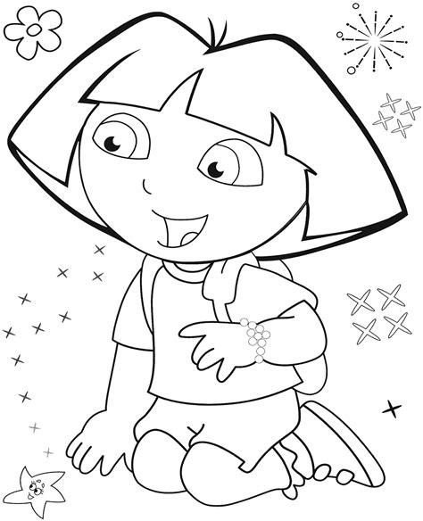 Baby Dora Pages Coloring Pages