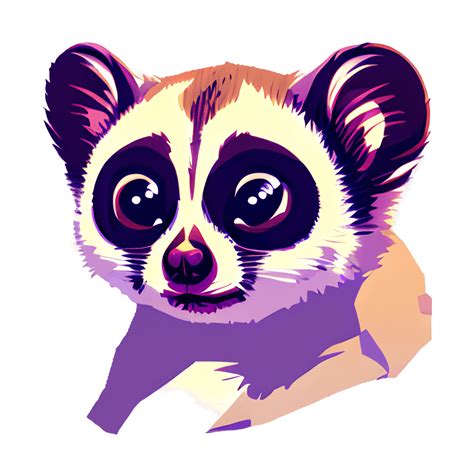 Close Up Of A Slow Loris Wearing A Cute Tshirt · Creative Fabrica