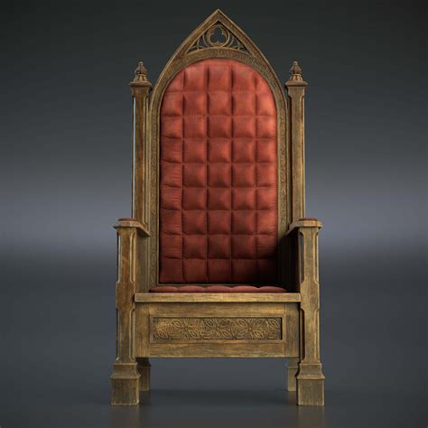 Medieval Throne Pbr Game Ready 3d Model By Yuribarinov