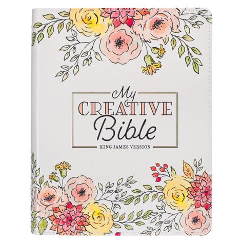 Pearlized White Faux Leather Kjv My Creative Bible Kjv Bibles