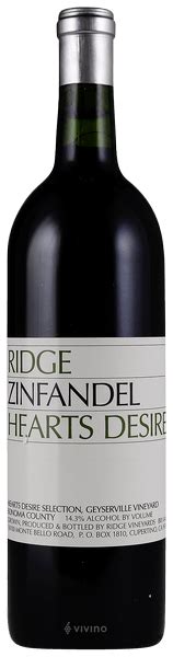 Ridge Vineyards Hearts Desire Zinfandel | Vivino US