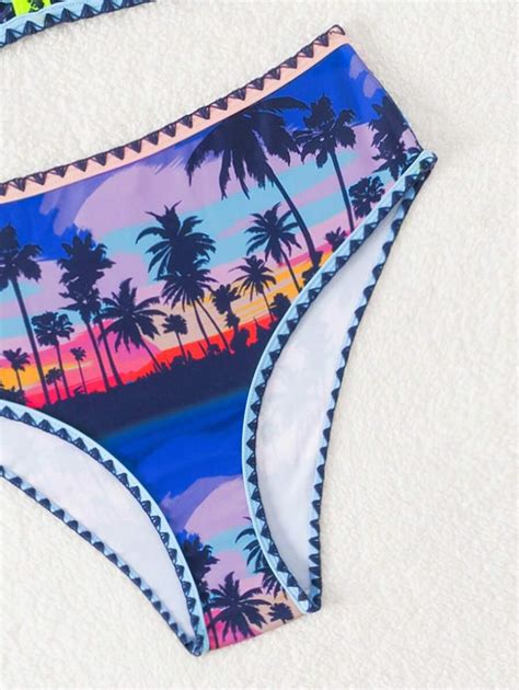 Ensemble De Bikini Pour Pr Adolescente Avec Imprim Tropical Et