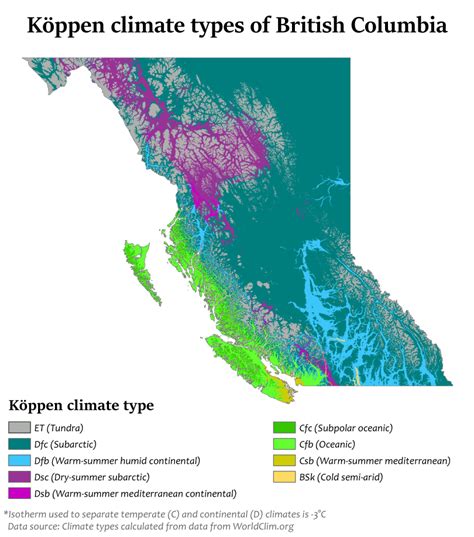 Koppen Climate Types of British Columbia : r/MapPorn