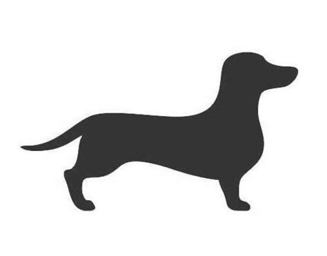 Dachshund Dog Weiner Dog Silhouette Clip Art Svg Pdf Ai  Etsy