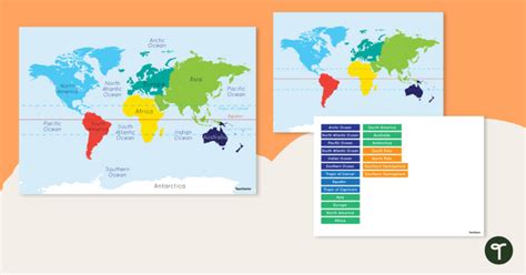 Blank Map Of World Continents And Oceans