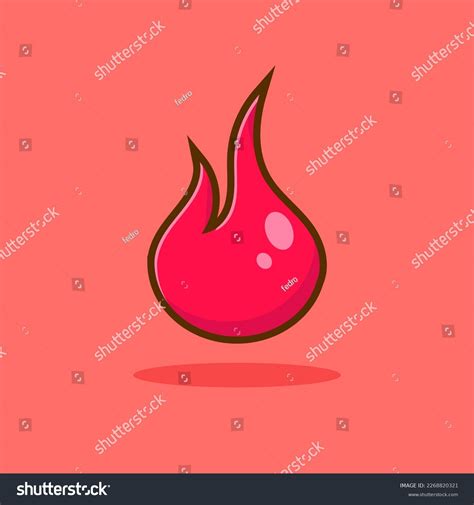 Fire Flat Cartoon Icon Fire Logo Stock Vector (Royalty Free) 2268820321 ...