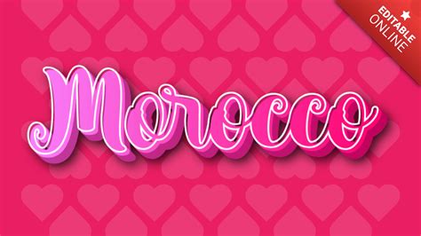 Morocco Text Effect Generator TextStudio