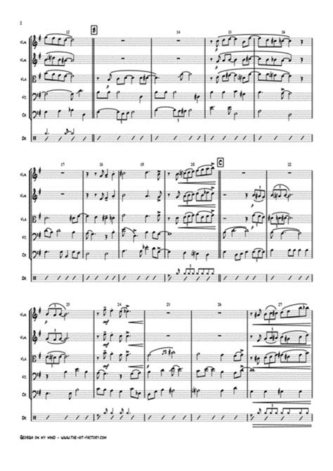 Georgia On My Mind By Ray Charles String Quartet Digital Sheet Music Sheet Music Plus