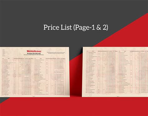 Price List Behance