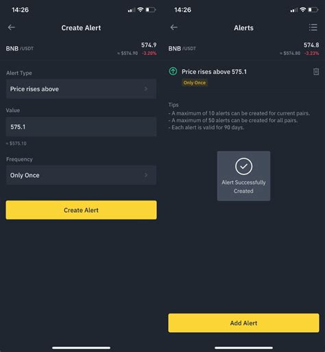 How To Set Price Alerts On Binance App And Desktop Binance Blog On