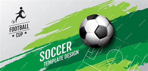 Premium Vector Soccer Template Design Football Banner Sport Layout