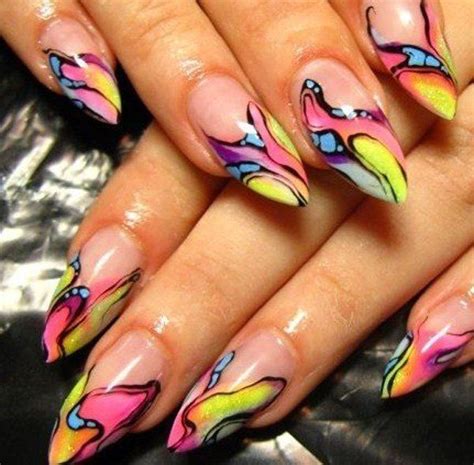 50 Easy Nail Designs Cuded Colorful Nail Art Painted Nail Art