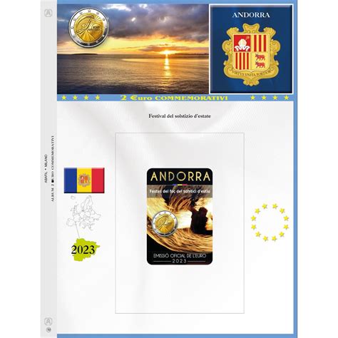 AGGIORNAMENTO FOGLIO 2 EURO COMMEMORATIVI ANDORRA 2023 Festival D