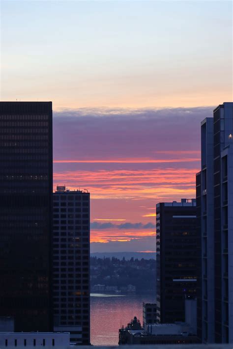 Seattle Washington Puget Sound Sunset Print - Etsy