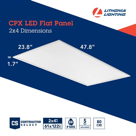 Lithonia Cpx X Lm K M X Led Flat Panel Fixture Lumens