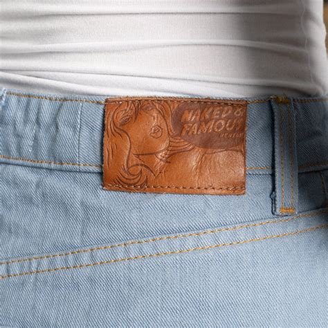 Women S Left Hand Twill Selvedge Sky Blue Edition Naked Famous