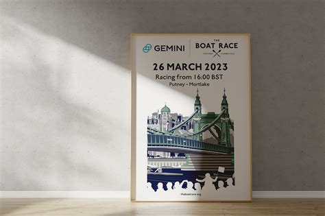 The Boat Race Poster 2023 Official Etsy Uk