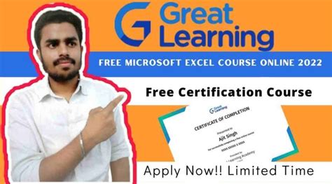 Best Free Online Excel Courses With Free Certificate Learn Excel