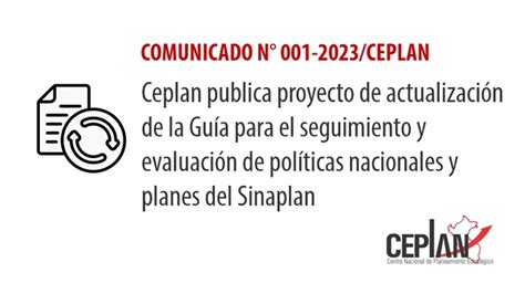 Comunicado 001 2023ceplan Noticias Centro Nacional De Planeamiento Estratégico Plataforma