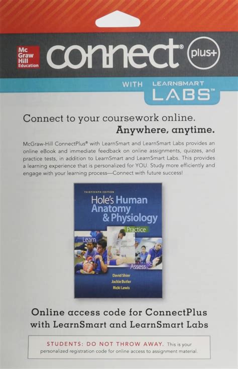 Connect And Learnsmart Labs Access Card For Hole S Human Anatomy