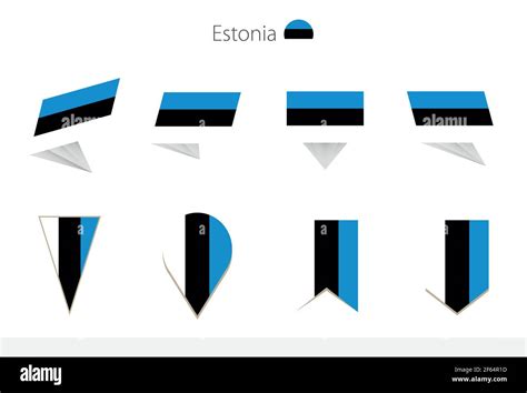 Estonia National Flag Collection Eight Versions Of Estonia Vector