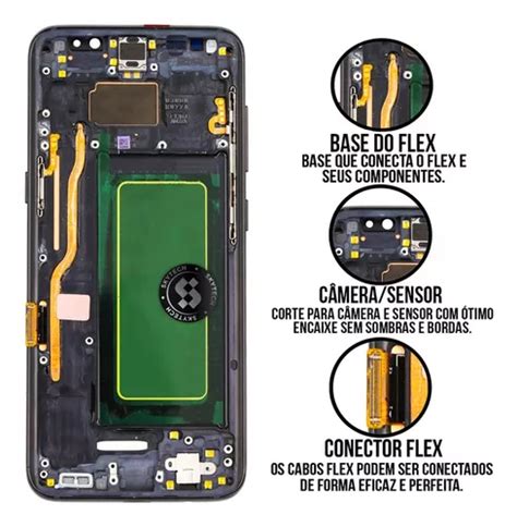 Tela Display Frontal Compativel Galaxy S Aro Nacional Frete Gr Tis