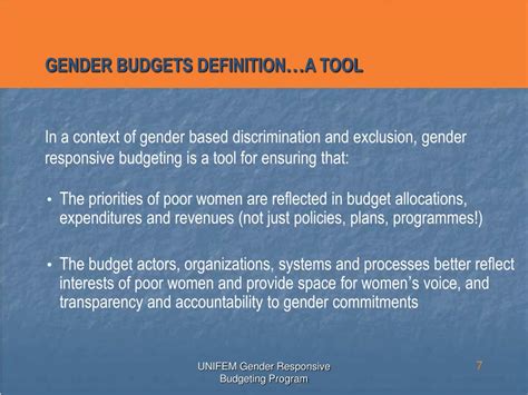 Ppt Gender Responsive Budgeting Lessons So Far Powerpoint