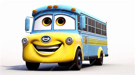 Premium AI Image | pixar style bus cartoon characters