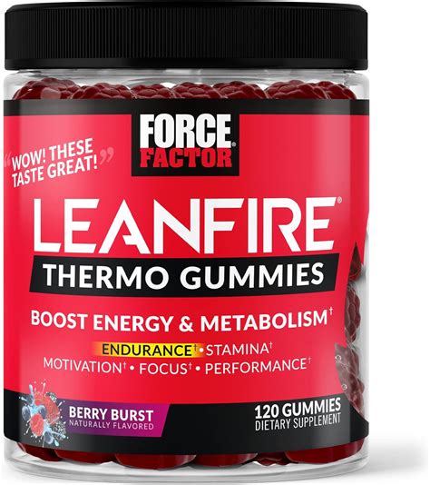 Force Factor Leanfire Thermo Gummies With B12 Vitamins