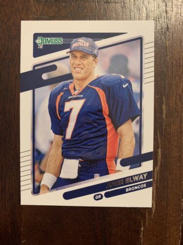 John Elway 180 2021 Panini Donruss Sp No Helmet Mask Image Photo