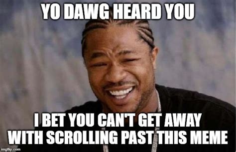 Yo Dawg Heard You Meme Imgflip