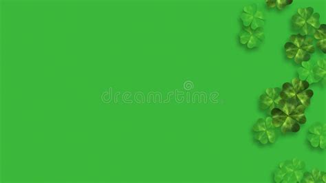 Celebrating St Patrick S Day With Falling Four Leaf Clover Background