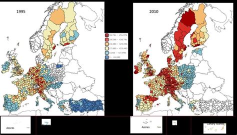 Gdp Per Capita In The Level 3 Regions Of Europe Download Scientific Diagram