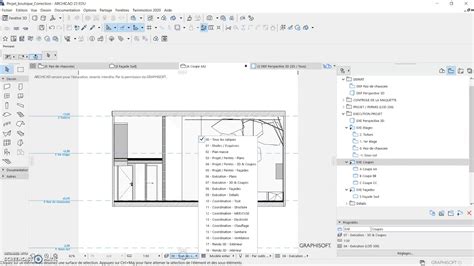 Initiation Archicad comment régler les différentes vues et plans pour