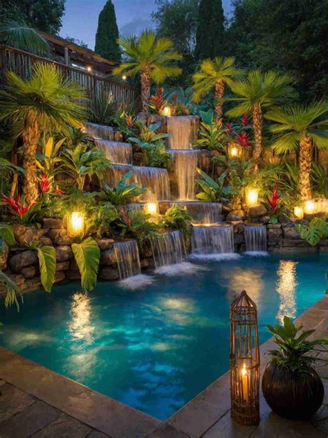 47 Stunning Small Backyard Pool Ideas with Waterfall in 2024