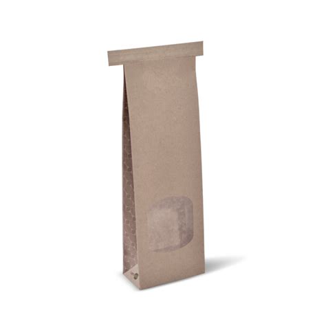 Small Brown Paper Polylined Compostable Paper Tin Tie Paper Bags With