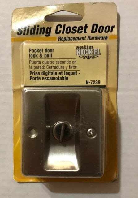 Prime Line Products N 7239 Pocket Door Privacy Lock With Pull Satin