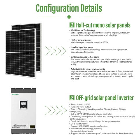 Neexgent Off Gird Solar Panels Kit Roof Mounting Kw Solar System Solar