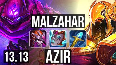 Malz Vs Azir Mid M Mastery Legendary Games Euw