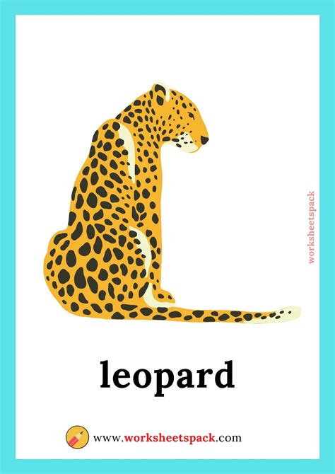 Free Jungle Animals Flashcards - Printable and Online Worksheets Pack