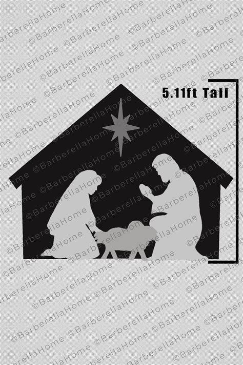 5 11ft Multilayered Nativity Scene Templates When Made FOUR Printable