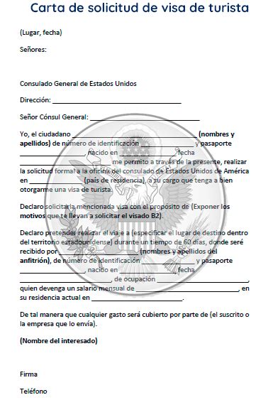 Cómo Hacer Bien Una Carta Para Solicitar Visa De Turista En Eeuu