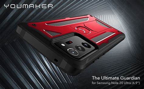 YOUMAKER For Galaxy Note 20 Ultra Case Built In Screen Protector