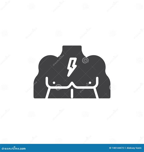 Muscular Male Chest Vector Icon Stock Vector Illustration Of