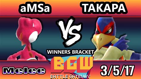 BGW15 SSBM VGBC AMSa Yoshi Vs Takapa Falco Smash Melee