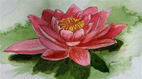 Watercolor Lotus Flower Drawing | Best Flower Site