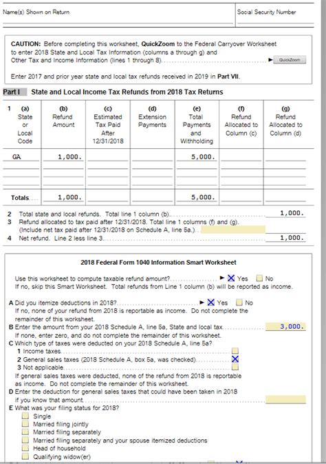 Property Tax Information Worksheets